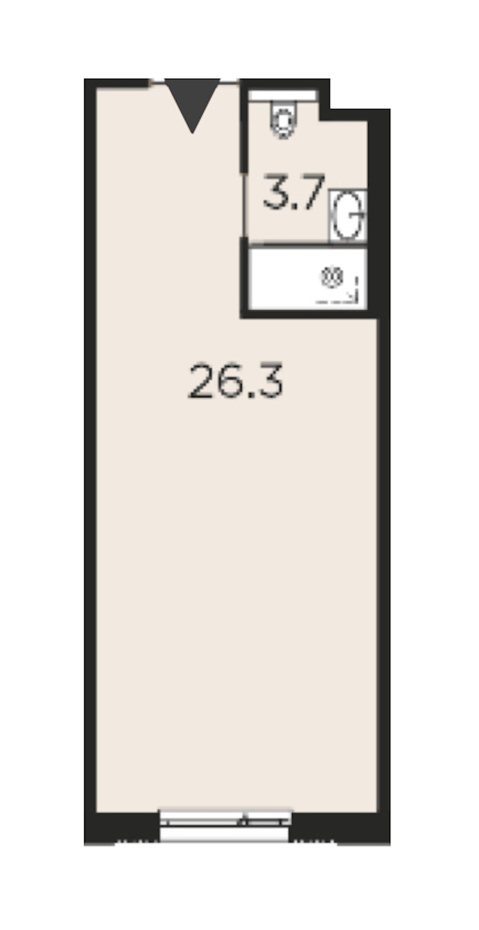 Квартира студия 30 м², 9/9 эт., Апарт-отель «Moskovsky Avenir»